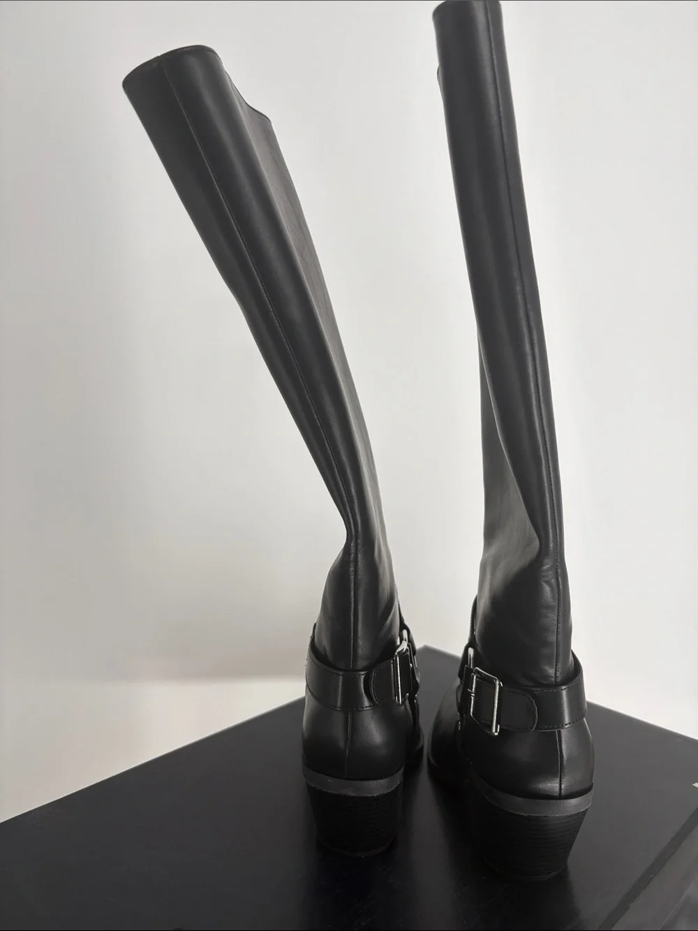 New INC International Concepts Black Over-the-Knee Pointed JAMEAP Boots size 7M